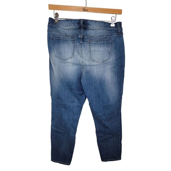 Torrid Ripped High Rise Ankle Denim Jeans Size 12 12R - Picture 2 of 5